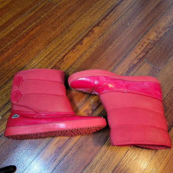 LACOSTE Rain Boots Red Women's Size 8 - Picture 15 of 15